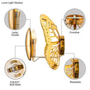 Art deco gold butterfly wall sconce kids room metal lamp
