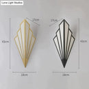Art deco gold diamond shape modern wall light for bedroom