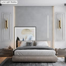 Art deco gold geometric wall lamp bedroom metallic sconce