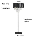 Art deco golden & black crystal marble led floor lamp living room