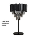 Art deco golden & black crystal marble led floor lamp living room