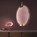Art deco lavender glass horo led pendant light for kitchen