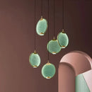 Art deco lavender glass horo led pendant light for kitchen