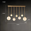 Art deco marble golden lustre pendant light for dining room