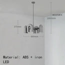Art deco metal industrial chandelier – black & orange dining room light