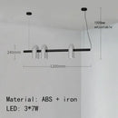 Art deco metal industrial chandelier – black & orange dining room light