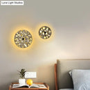 Art deco mosaic terrazzo led wall light living room sconce