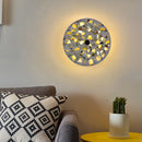 Art deco mosaic terrazzo led wall light living room sconce