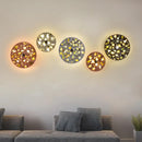 Art deco mosaic terrazzo led wall light living room sconce