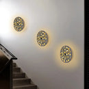 Art deco mosaic terrazzo led wall light living room sconce