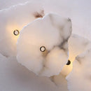 Art deco off white marble led wall sconce bedroom light