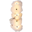 Art deco off white marble led wall sconce bedroom light