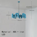 Art deco teal metal 3 light pendant – dining room chandelier