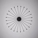 Art pendant chandelier black metal slender arm light living room