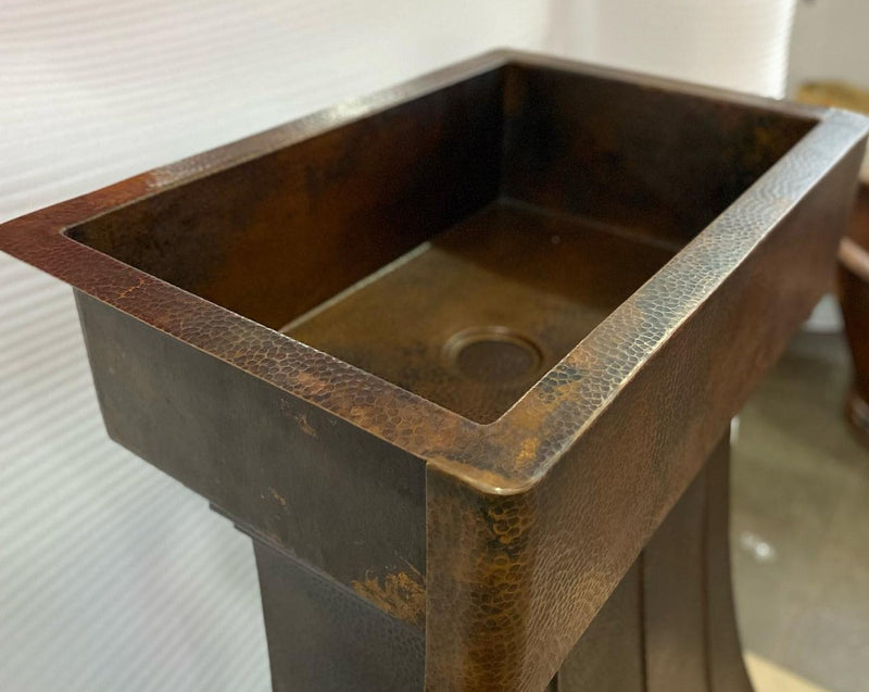 Dark Copper Farmhouse Apron Sink -Xylo