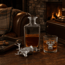 Elk / Deer Bust Decanter Set with Glasses