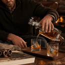 Elk / Deer Bust Decanter Set with Glasses