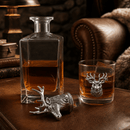 Elk / Deer Bust Decanter Set with Glasses
