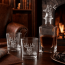 Elk / Deer Bust Decanter Set with Glasses