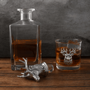 Elk / Deer Bust Decanter Set with Glasses