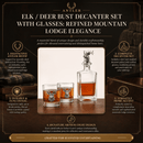 Elk / Deer Bust Decanter Set with Glasses