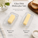 Glass Butter Dish - Grape