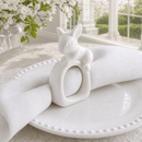 Porcelain Climbing Bunny Napkin Rings - Set of 4
