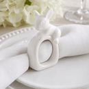 Porcelain Climbing Bunny Napkin Rings - Set of 4
