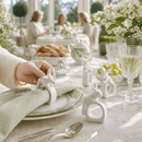Porcelain Climbing Bunny Napkin Rings - Set of 4