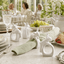 Porcelain Climbing Bunny Napkin Rings - Set of 4