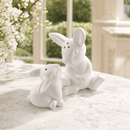Porcelain Mother and Son Bunny Salt and Pepper