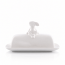 Porcelain Sitting Bunny Butter Dish