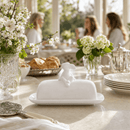 Porcelain Sitting Bunny Butter Dish