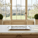 Running Rabbit Glass Top Serving Tray