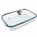 Butterfly Lid with Pyrex 3 quart Baking Dish