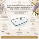 Butterfly Lid with Pyrex 3 quart Baking Dish