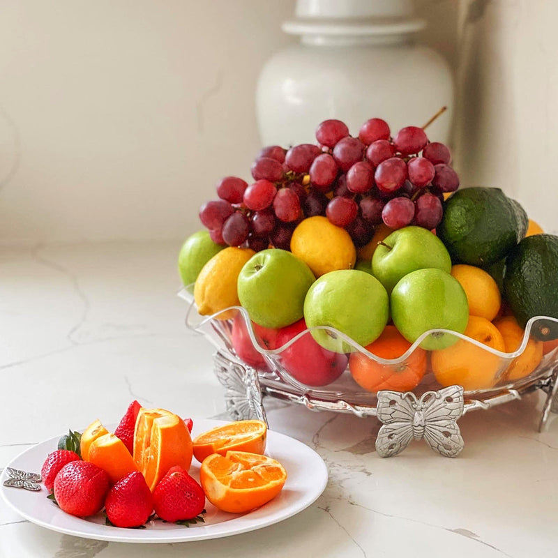 Butterfly Stand Acrylic Bowl 16