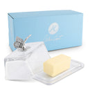 Glass Butter Dish - Butterfly