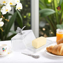 Glass Butter Dish - Butterfly