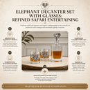 Elephant Decanter Set with Glasses