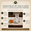 Equestrian Bit Bar Glasses Set of 4