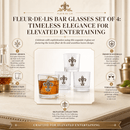 Fleur-de-Lis Bar Glasses Set of 4