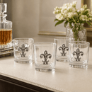 Fleur-de-Lis Bar Glasses Set of 4