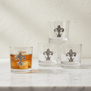 Fleur-de-Lis Bar Glasses Set of 4