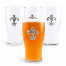 Fleur de Lis Beer Pint Glasses - Set of 4