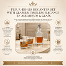 Fleur-de-lis Decanter Set with Glasses