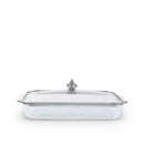 Fleur-de-Lis Lid with Pyrex 3 quart Baking Dish