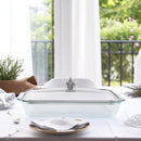 Fleur-de-Lis Lid with Pyrex 3 quart Baking Dish