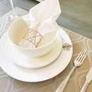 Fleur de lis Melamine Lunch Plates - Set of 4