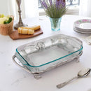 Fleur-De-Lis Pyrex Holder 3qt